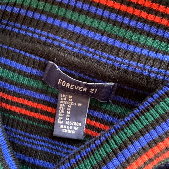 Forever 21 Striped Off the shoulder Sweater - Picture 2 of 4